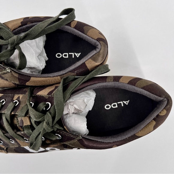 Aldo Women’s Size 10 Camo Sneakers “Do Ya Thing” Satin Finish Great Quality! - Picture 10 of 12